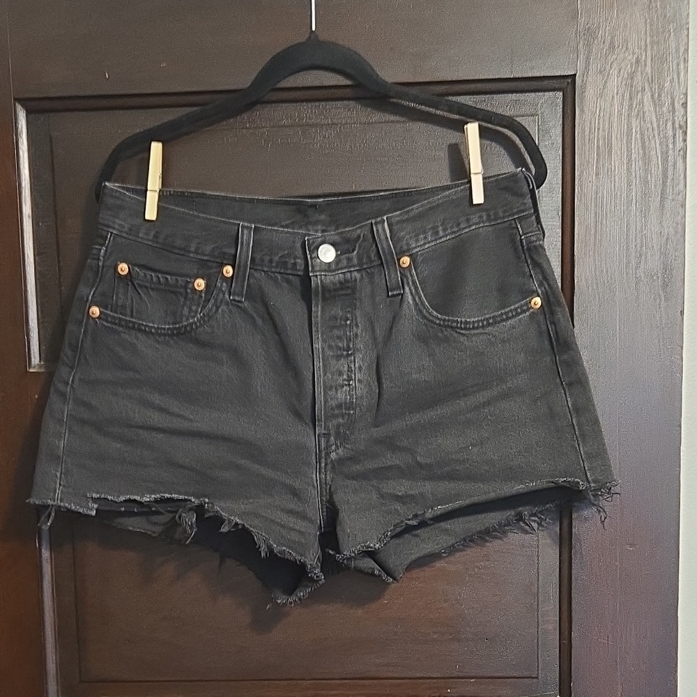Levi's Black Denim Jean Shorts